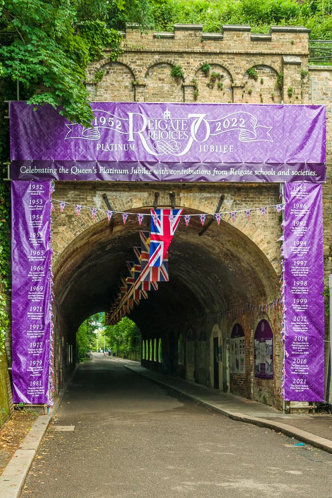 Reigate Tunnel, the historic road tunnel beneath the castle grounds